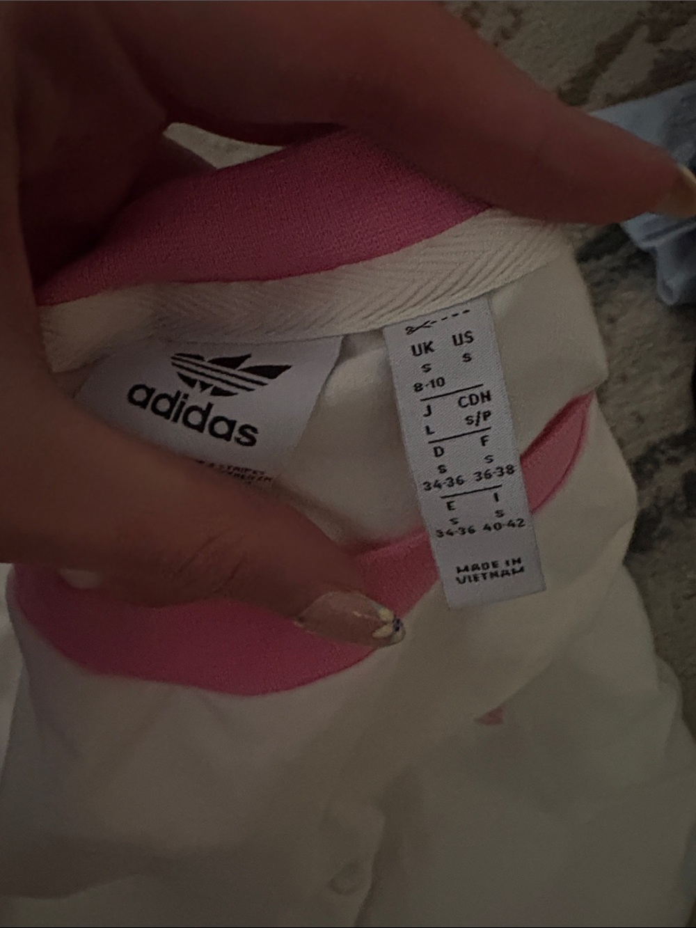 adidas White and Pink Trefoil Short Sleeve Tee - Picture 4 of 4
